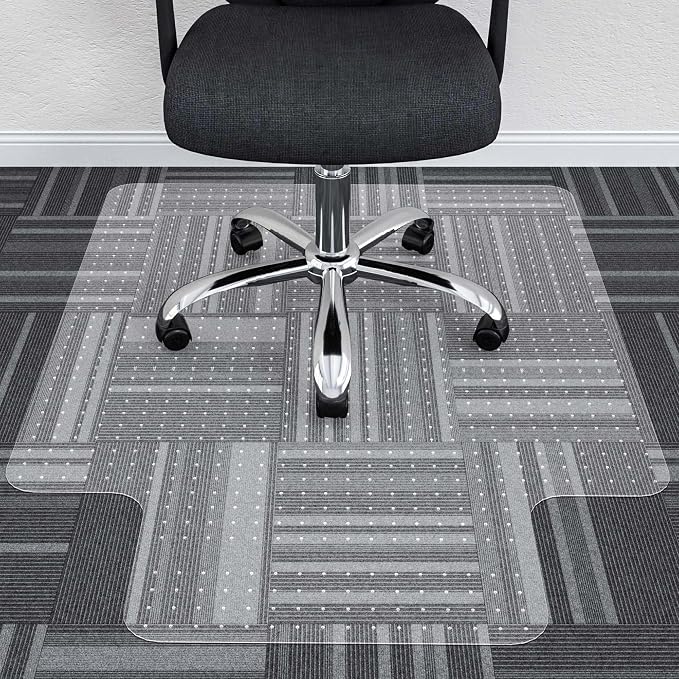 Large Chair Mat for Carpet, Easy Glide Plastic Carpet Floor Protector Mat for by HOMEK