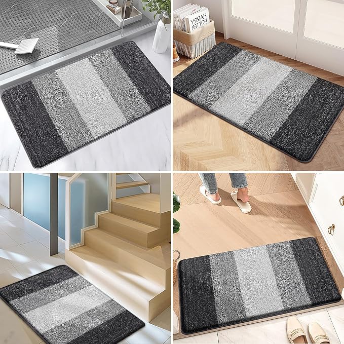 Kitinjoy Indoor Outdoor Door Mat, 24x16 Non-Slip Absorbent Dirt Trapper - Image 6