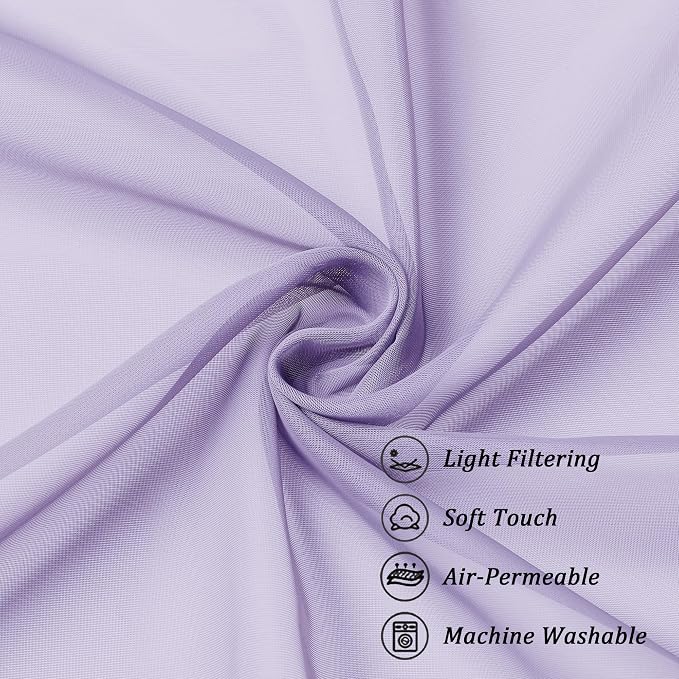 Chyhomenyc Sheer Lilac Valances - Image 7