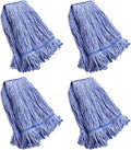 String Mop Heads Replacement Heavy Duty Commercial Grade Blue Cotton Looped End by NIUBEE