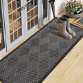 Smiry Front Door Mat Outside Entrance, Heavy Duty Outdoor Indoor Natural Rubber by Smiry