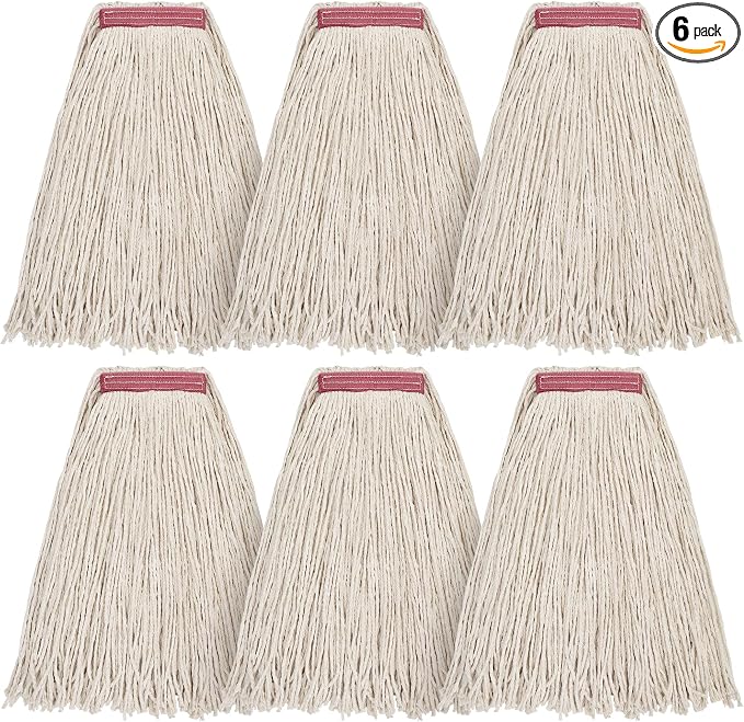 Matthew Cleaning 16oz 6Pack Cotton Floor Mop, Cotton Looped-Open String Heavy by MATTHEWCLEANINGPRODUCTS