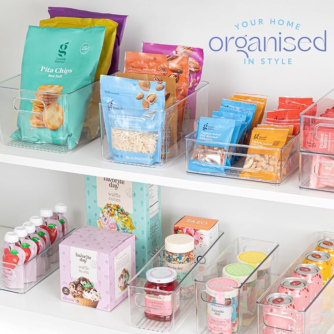 Plastic Food Storage 2 Pack Clear Container Bin - Image 7
