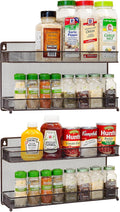 CAXXA 2 PK 2 Tier Mesh Kitchen Counter-top or Wall Mount Spice Rack Jars by CAXXADIRECT