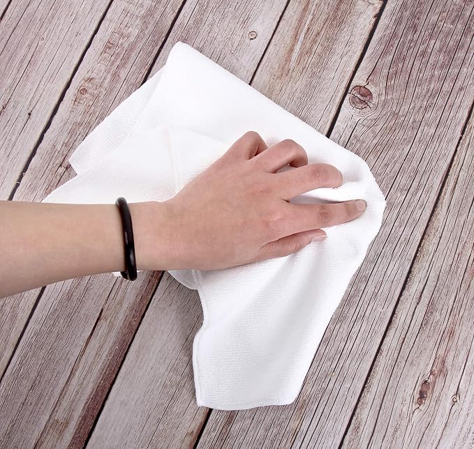 Tricol Clean Professional Extra-Thick Microfiber Cleaning Cloth 12 Pack White - Image 4