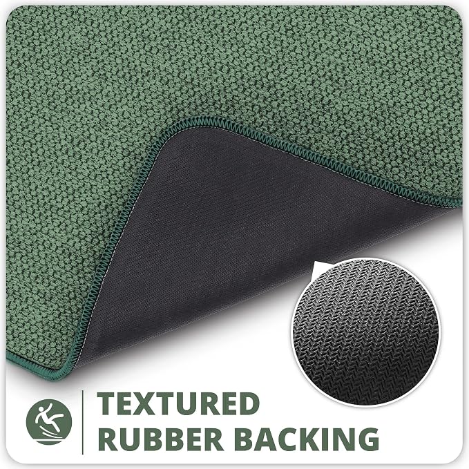 Bathroom Rugs Set 2 Pieces, Thin Bathroom Mats, Toilet Rugs, Quick Dry - Image 5