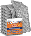 COBETE Non Scratch Wire Dishcloth, Double-Layer Wire Dishwashing Rags by COBETE