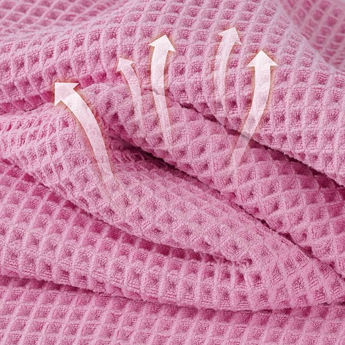 Microfiber Waffle Face Towels, 2 Pieces, Fast Drying, Lint Free - Image 2