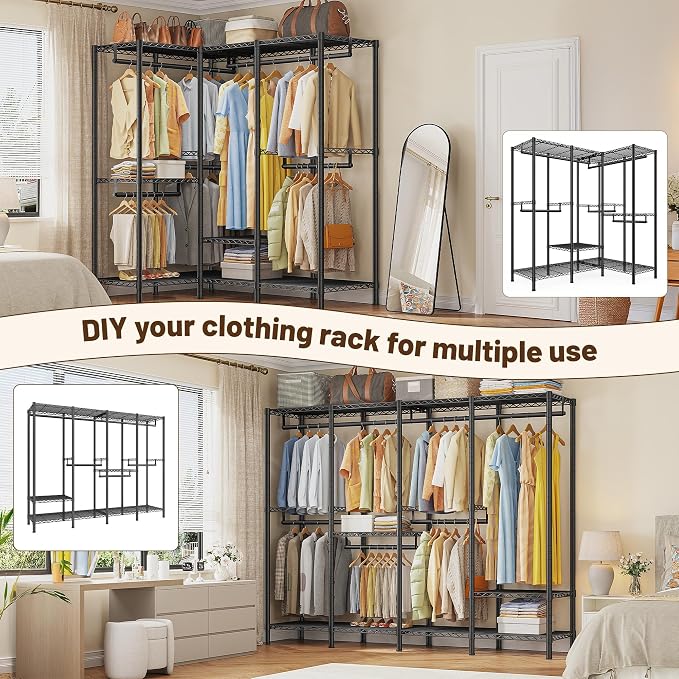 Raybee Clothes Rack Heavy Duty 1100 LBS Capacity Clothing Racks - Image 4