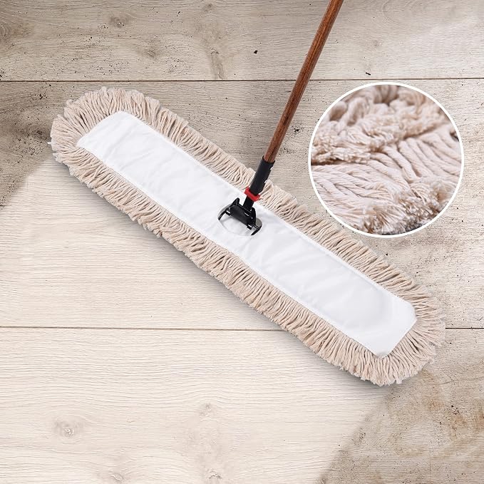 Matthew Cleaning 36'' Cotton Dust Mop Refill Washable Thick Tufted Replacement - Image 7