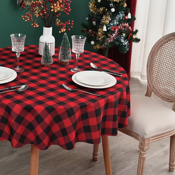 Waterproof Plaid Tablecloth Fabric - Image 8