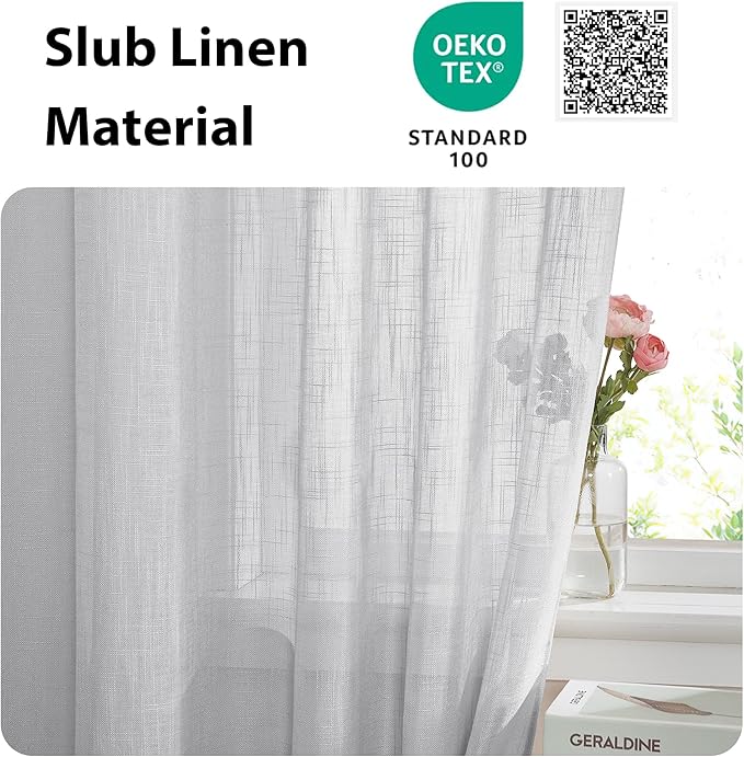 NICETOWN Light Grey Sidelight Curtains - Image 2