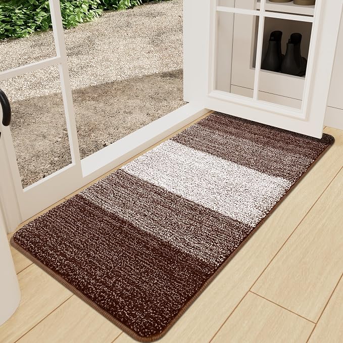 Kitinjoy Indoor Outdoor Door Mat, 59x24 Non-Slip Absorbent Dirt Trapper by Kitinjoy