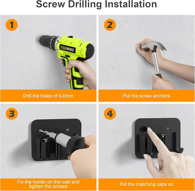 4 Pack Stainless Steel Broom Holder Wall Mount - Image 8