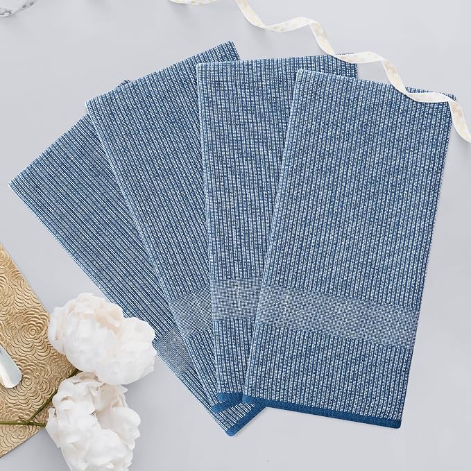 Homaxy Premium Kitchen Towels, Large Cotton Kitchen Hand Towels, Flat and Terry - Image 7