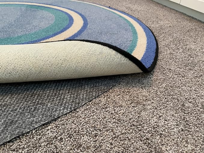 Hold-a-Rug Plush 9' Round Nonskid, Nonslip Rug Pad, Reversible Gripper by Hold-a-Rug