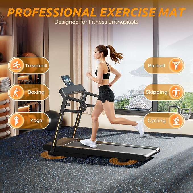 PRAISUN 0.6" Thicker Gym Mat, 24 Tiles 96 Sq Ft Workout Mats, Interlocking Foam - Image 2