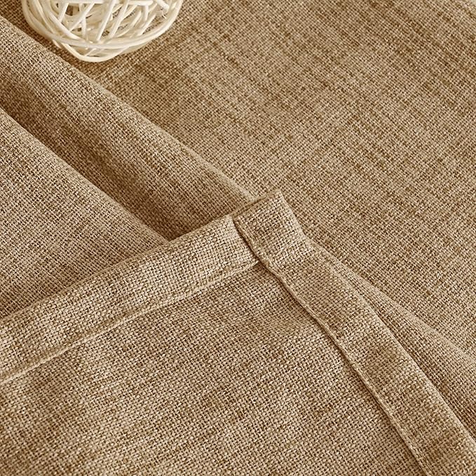 YoungsTex Burlap Linen Semi Sheer Curtains 84 Inch Length - Image 9