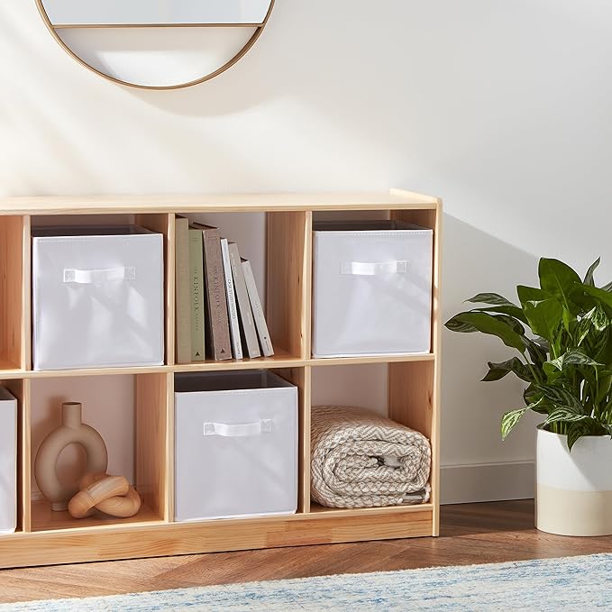 Amazon Basics Cube Organizer Storage Bins Handles, Collapsible Fabric - Image 6