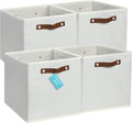 OrganiHaus White 12x12 Fabric Storage Bins by OrganiHaus