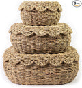 KOLWOVEN Set of 3 Wicker Storage Baskets by KOLWOVEN