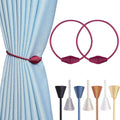 2 PCS Magnetic Curtain Tiebacks, European Style Convenient Drape Tie Backs by YUNTUOO