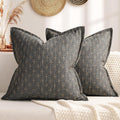 ZWJD Pillow Covers 20x20 Set of 2 Soft Polyester Textured Pillow Covers by ZWJD