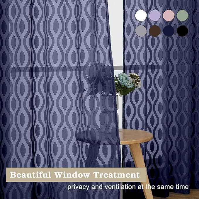 Aiyufeng Extra Long Sheer Curtains 96 Inches Long - Image 7