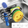Cisily Smiley Sponge Holder for Kitchen Sink Caddy, Stainless Steel Movable by CISILYHOMELIFE