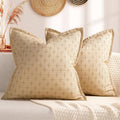 ZWJD Pillow Covers 26x26 Set of 2 Soft Polyester Textured Pillow Covers by ZWJD