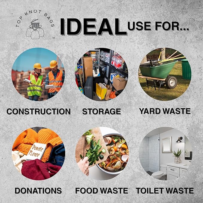 45 Gallon Garbage Trash Bag 40X46" 1.5 Mil Black 100 Count Can Liner Bulk 40 - Image 6