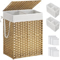 SONGMICS Laundry Hamper with Lid, 90L Clothes Hamper with 2 Removable Liner Bags by SONGMICSbySONGMICSHOME
