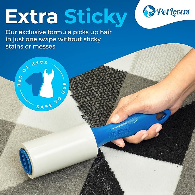 PetLovers Extra Sticky Lint Roller Mega Value Set 600 Sheets - Image 2