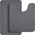 Bathroom Rugs Set 2 Pieces, Thin Bathroom Mats, Toilet Rugs, Quick Dry by BosapDirect