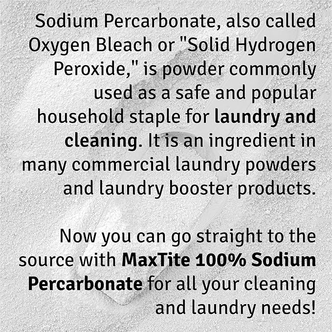 MAXTITE Sodium Percarbonate 100% Pure Solid Hydrogen Peroxide/Oxygenated Bleach - Image 7