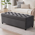 50" Storage Ottoman Bench, Tufted Ottoman by Mangodan