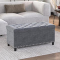 BELLEZE 35" Tufted Ottoman, Storage Bench by BELLEZE
