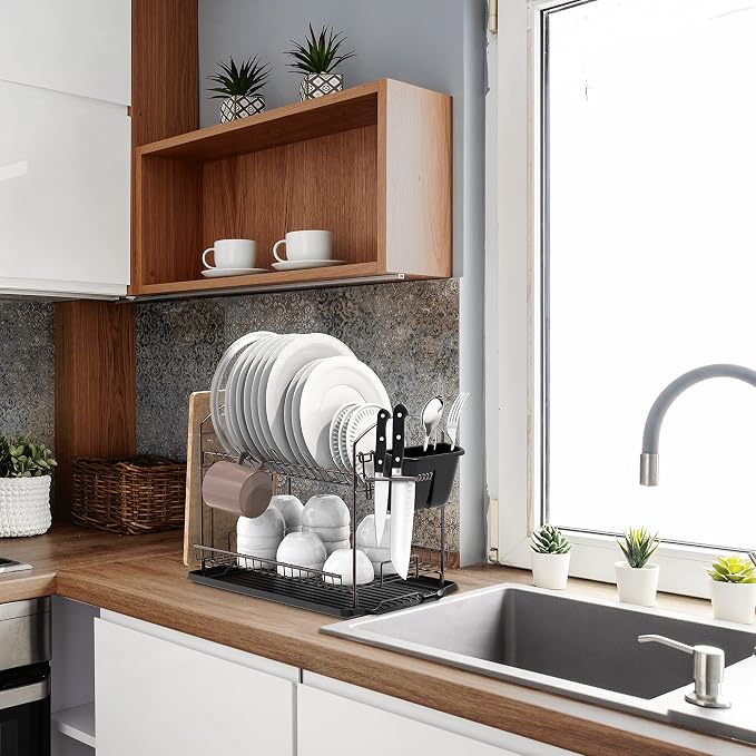 SIMPLE HOUSEWARE 2-Tier Dish Rack - Image 5
