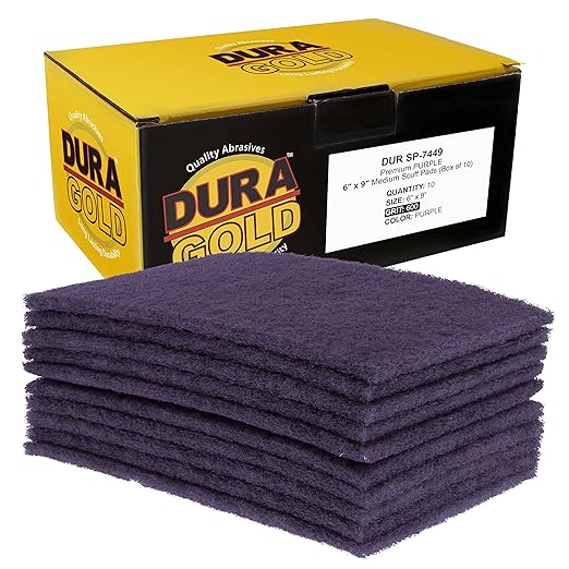 Dura-Gold Premium 6" x 9" Purple Medium Fine 600 Grit General Purpose Scuff Pads by Dura-Gold