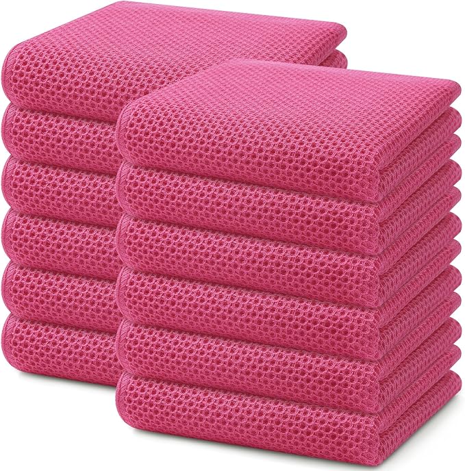Homaxy 100% Cotton Waffle Weave Kitchen Dish Towels, Ultra Soft Absorbent Quick by Homaxy