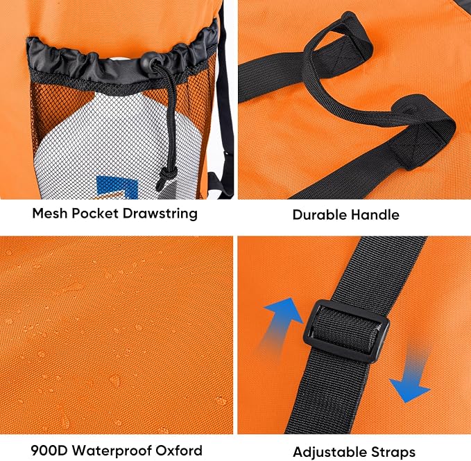 BALEINE 120L Laundry Bag Backpack, 900D Oxford Fabric Large Travel Laundry Bags - Image 4