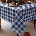 Classic Gingham Plaid Tablecloth Fabric by Essifunia