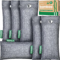 Activated Charcoal Odor Absorber, 6 Pack Natural Shoe Odor Eliminator, Bamboo by Innmily